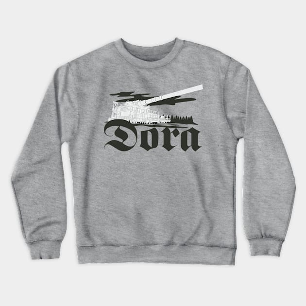 German super-heavy gun Dora Crewneck Sweatshirt by FAawRay